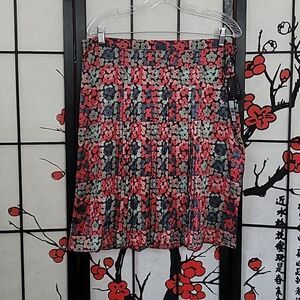 Marx Jacobs Nwt Silk Floral Pleated Skirt